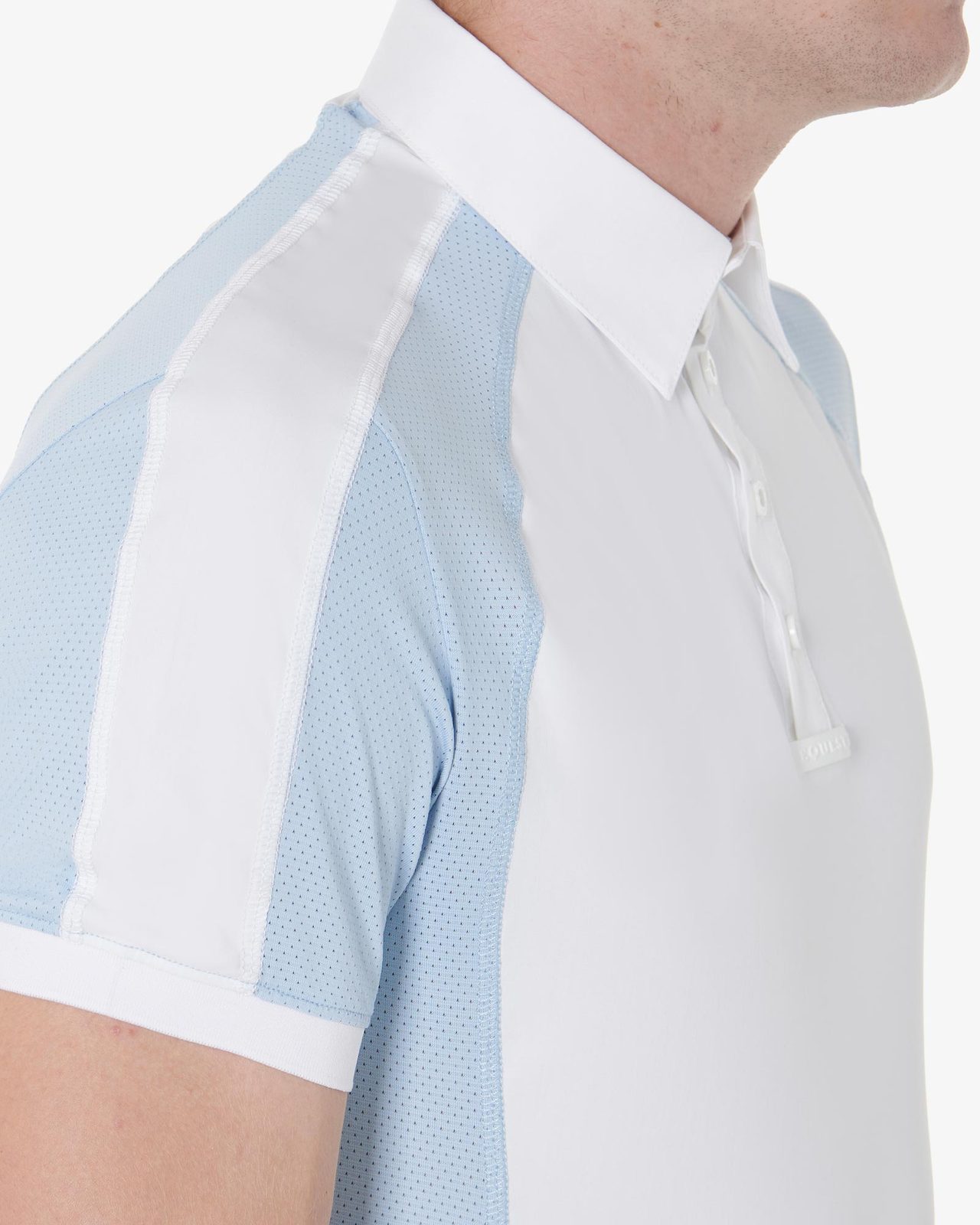 Polo uomo da concorso slim fit quattro bottoni