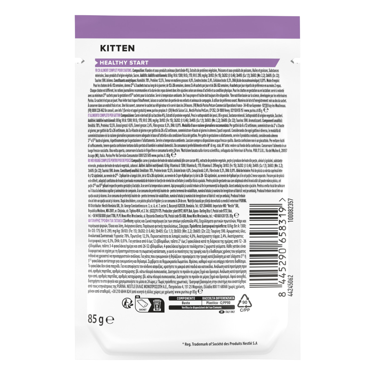 PURINA PRO PLAN® NUTRI SAVOUR Junior Gatto Pezzetti con Tacchino in Salsa