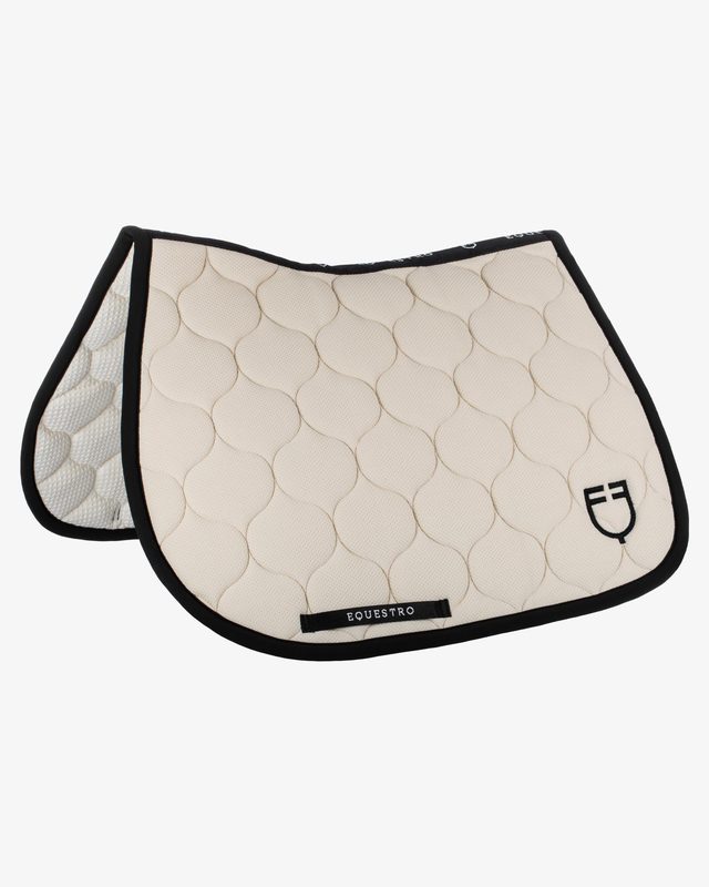 Logo mesh fabric jump saddle pad