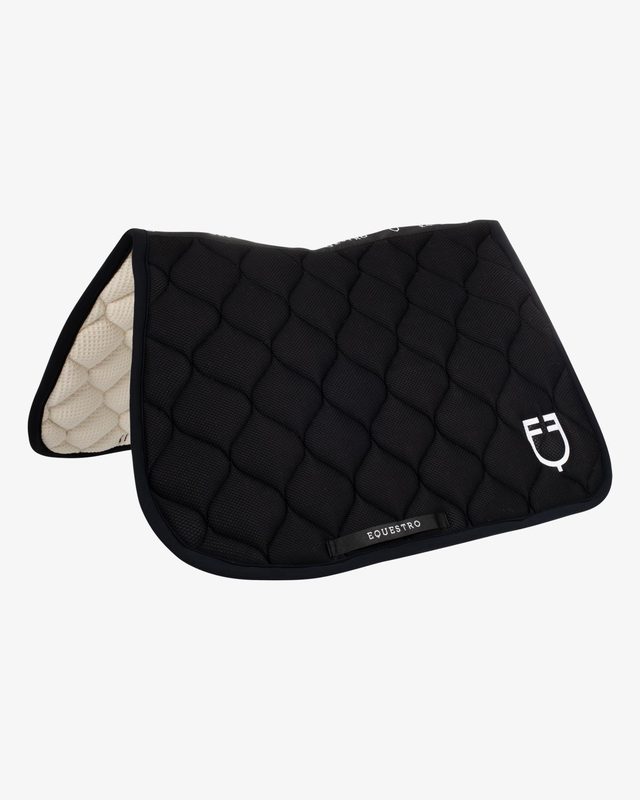 Logo mesh fabric jump saddle pad