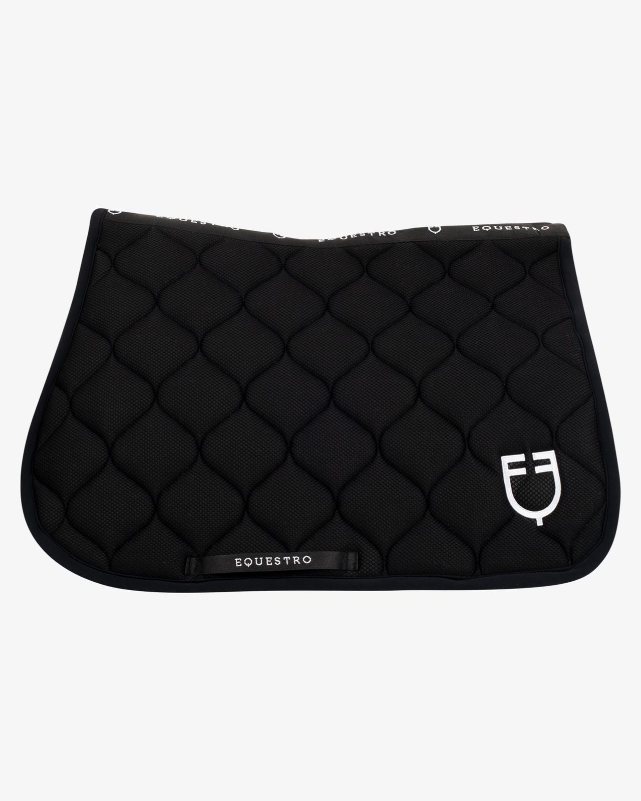 Logo mesh fabric jump saddle pad