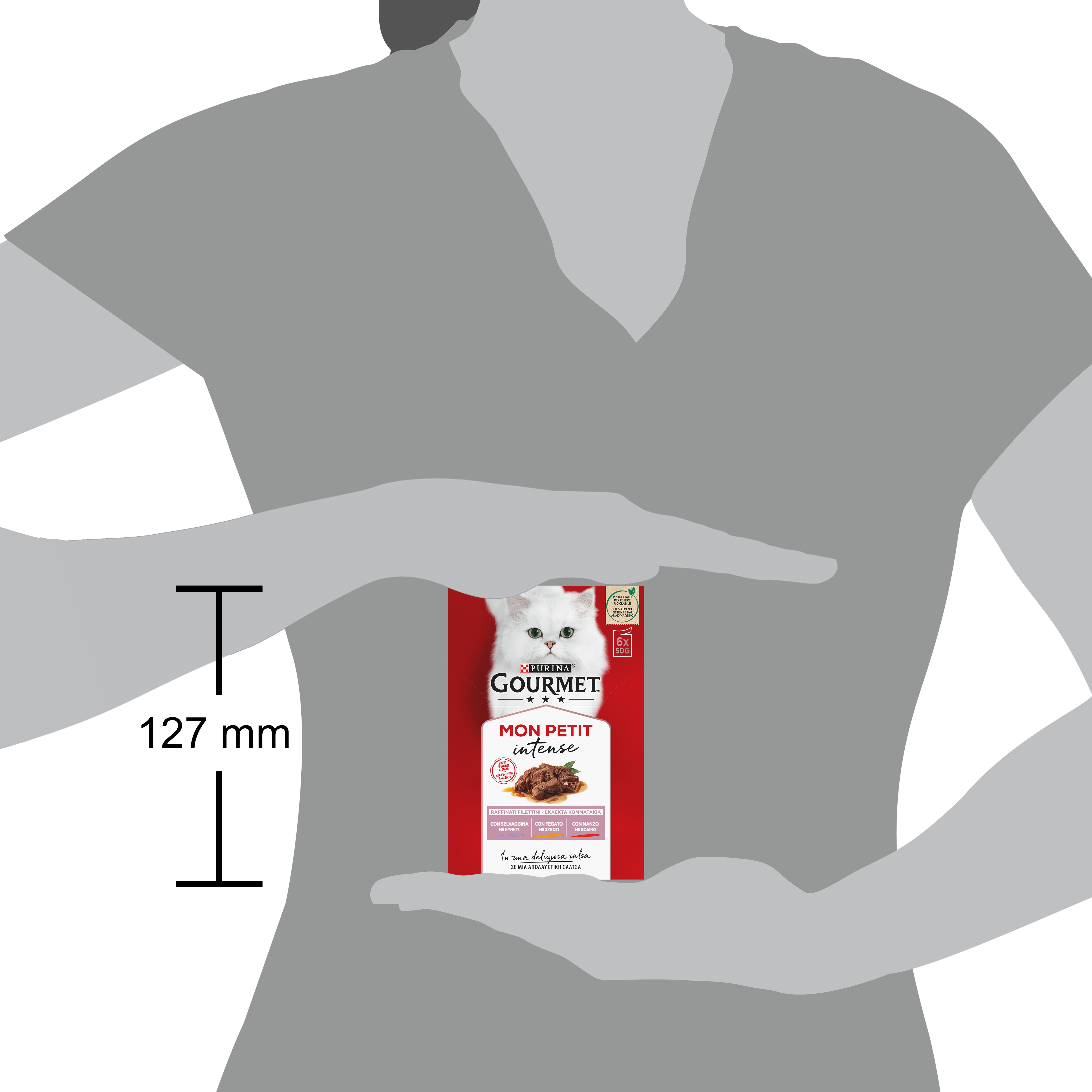 GOURMET® Mon Petit  - Deliziose ricette con Carni in piccole porzioni (Manzo, Fegato, Selvaggina) 6x50g