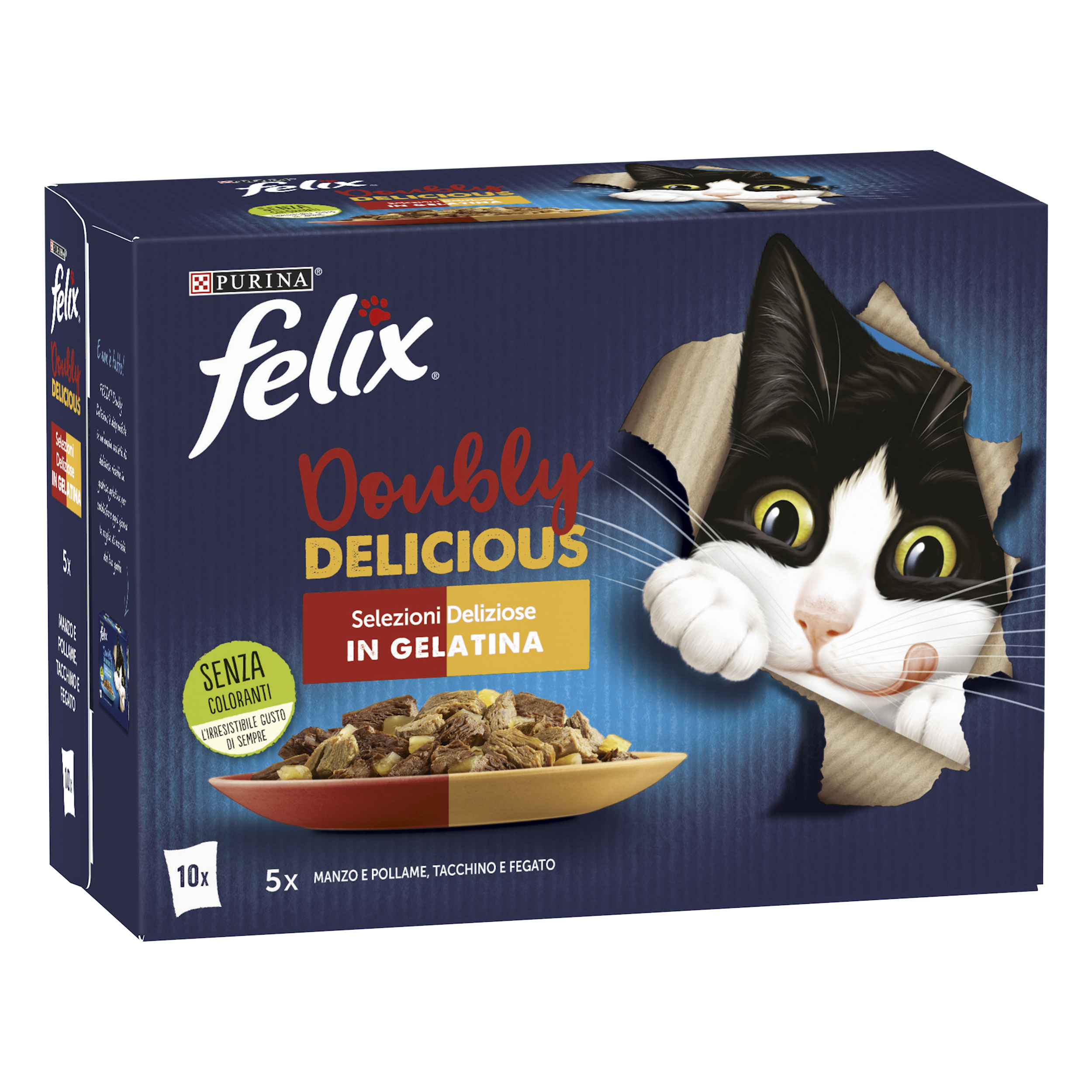 FELIX® Doubly Delicious Selezioni Deliziose - (Manzo&Pollame/Tacchino&Fegato)