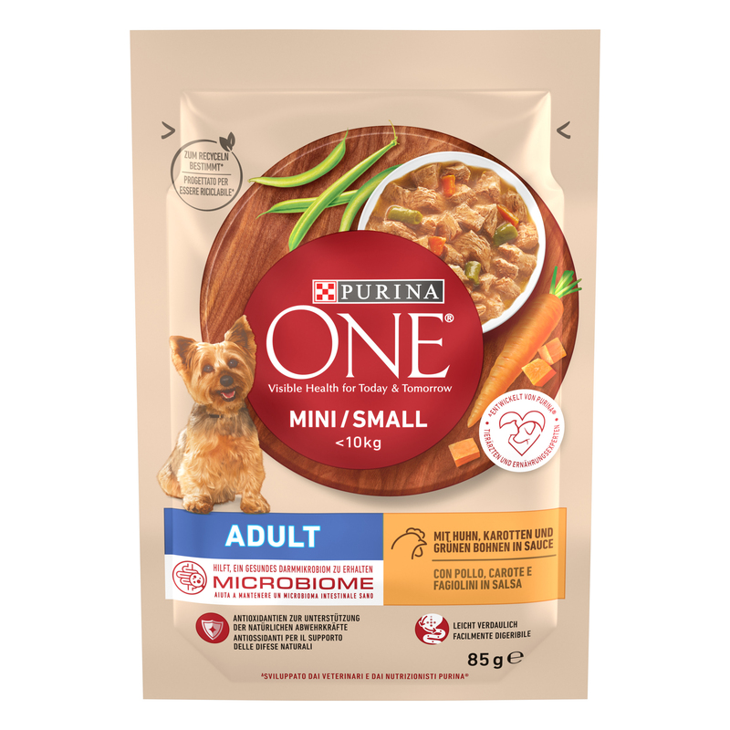 PURINA ONE MINI Bocconi in salsa Adult Pollo e verdure | PURINA Shop 85g