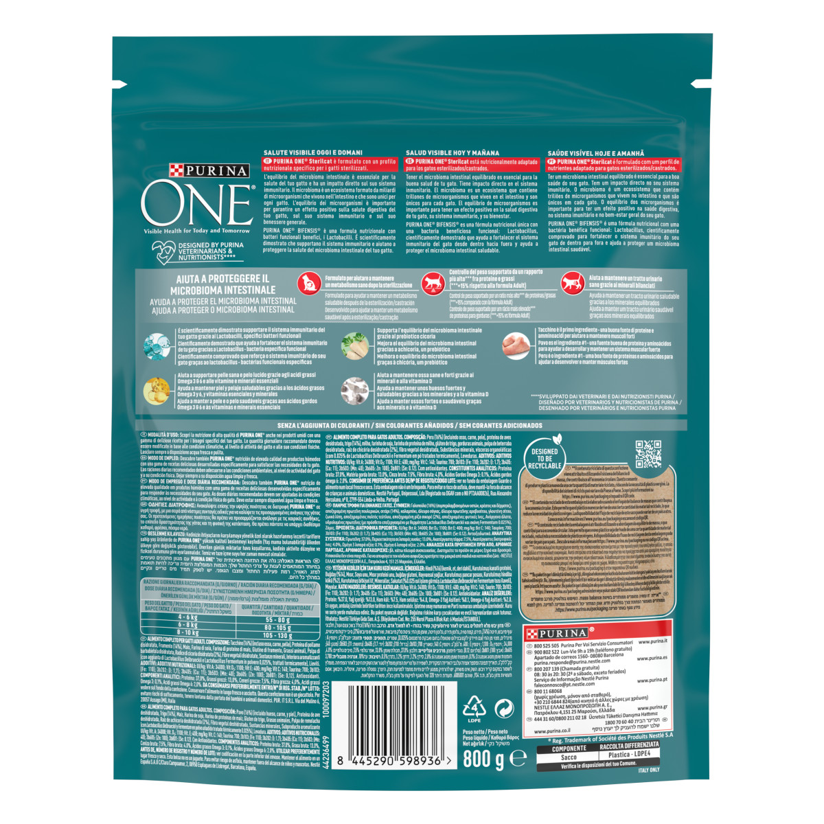 PURINA ONE® Sterilcat - Tacchino & Frumento 800g