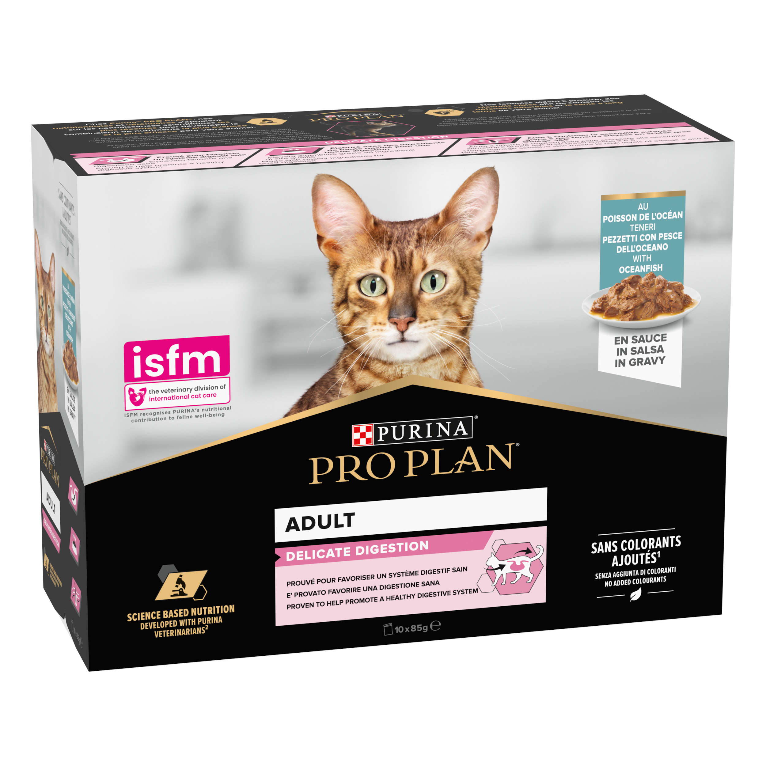PURINA® PRO PLAN® Adult Delicate Digestion MPK con pesce dell'oceano in salsa