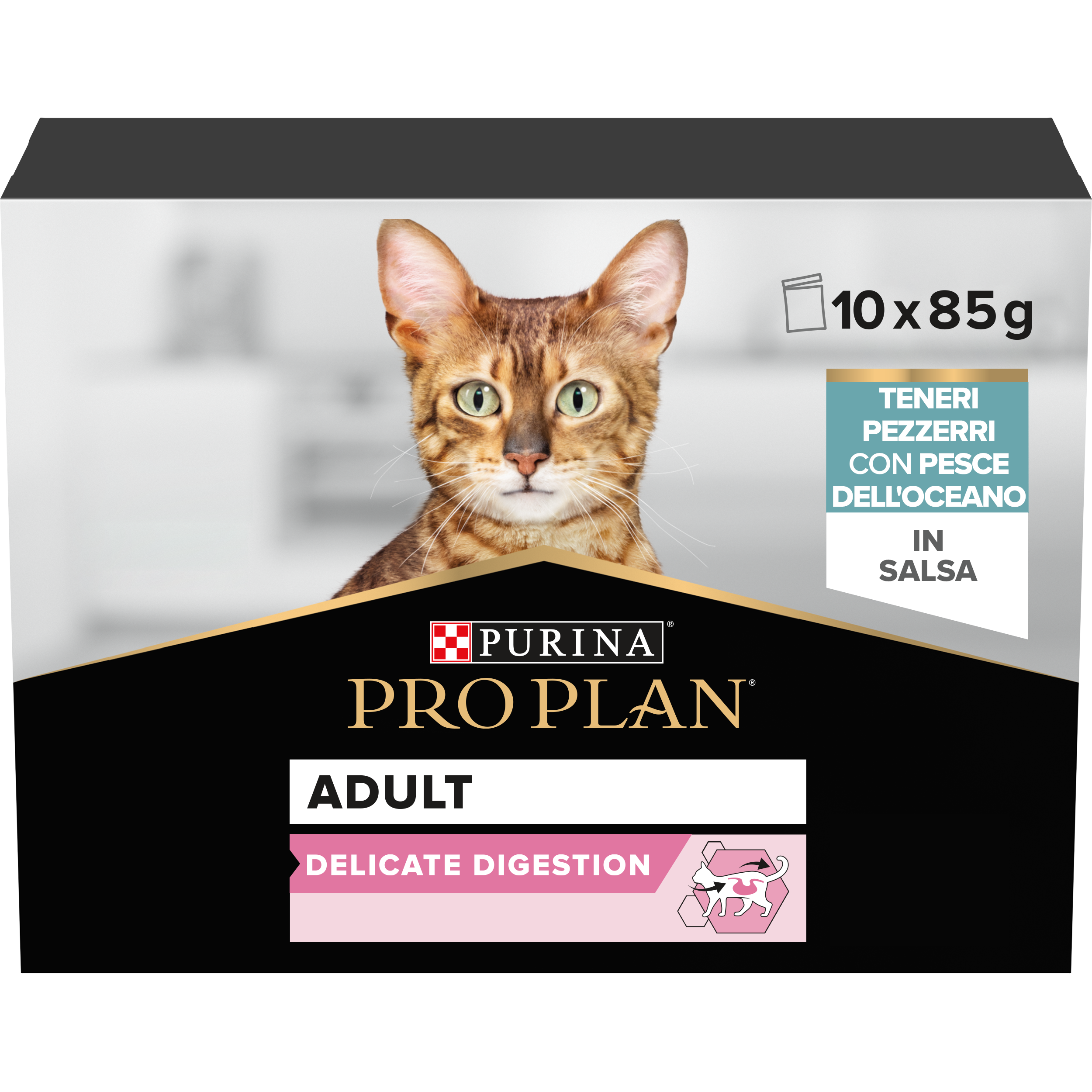 PURINA® PRO PLAN® Adult Delicate Digestion MPK con pesce dell'oceano in salsa