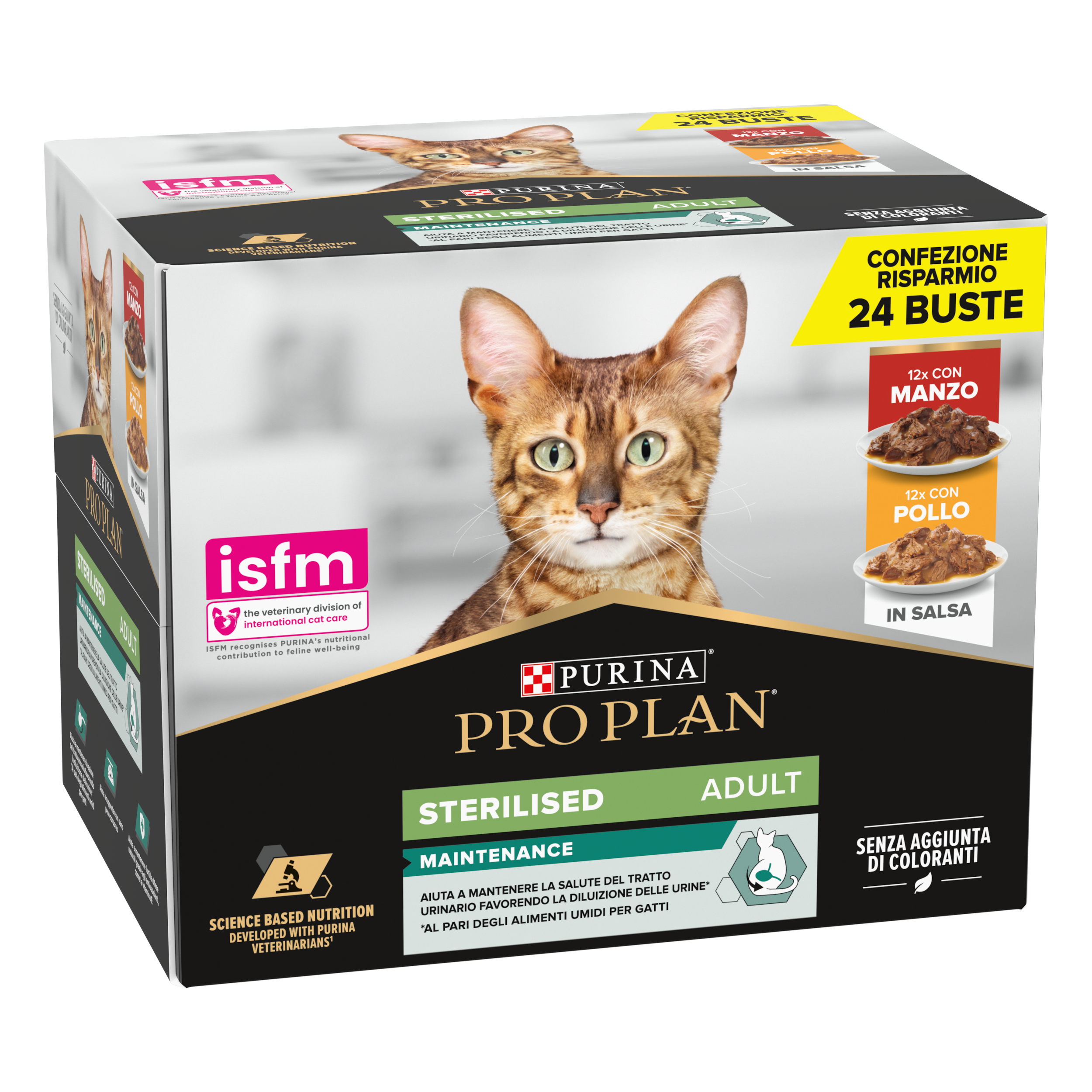 PURINA® PRO PLAN® Adult STERILISED MAINTENANCE MPK con pollo e manzo in salsa