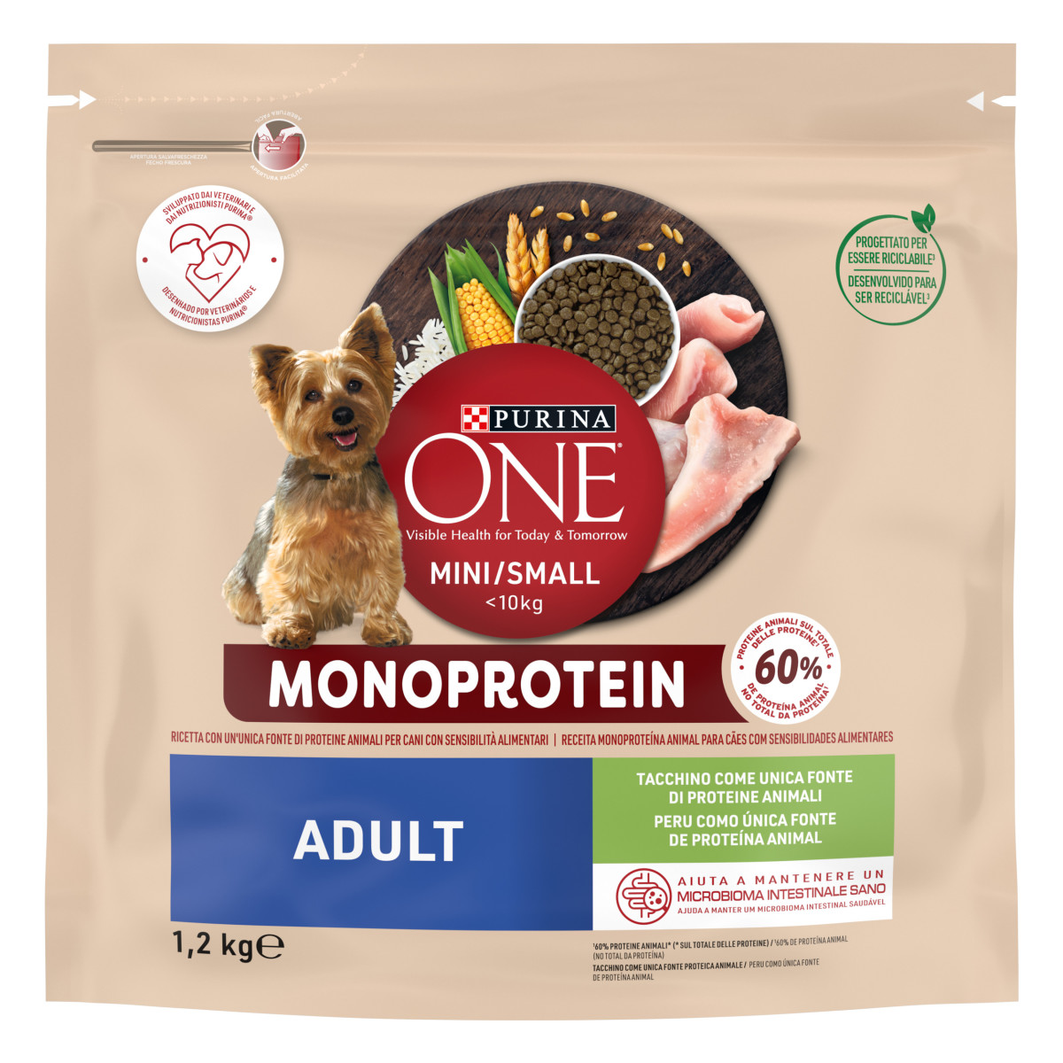 PURINA ONE® MINI Monoprotein Tacchino 1,2kg