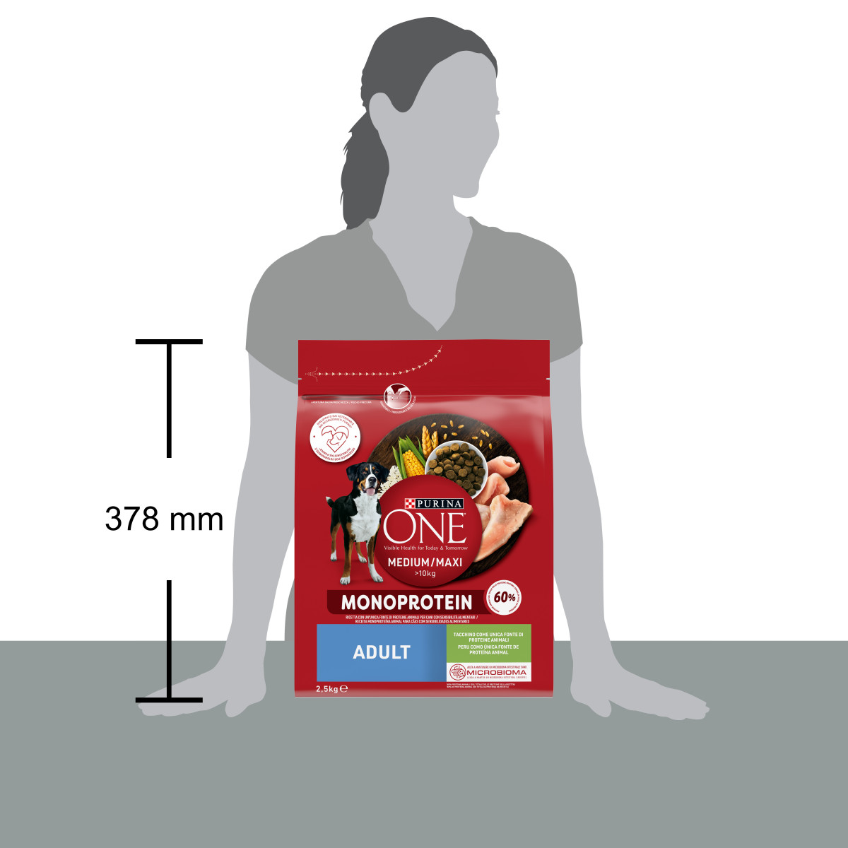 PURINA ONE® MEDIUM/MAXI Monoprotein 2,5kg Tacchino