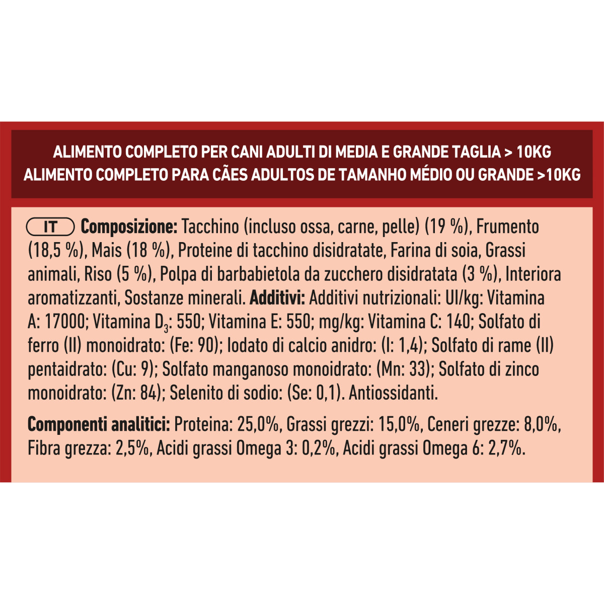 PURINA ONE® MEDIUM/MAXI Monoprotein 2,5kg Tacchino
