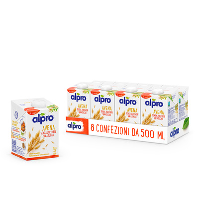 ALPRO SENZA ZUCCHERI, Bevanda Vegetale all'Avena 8x500ml