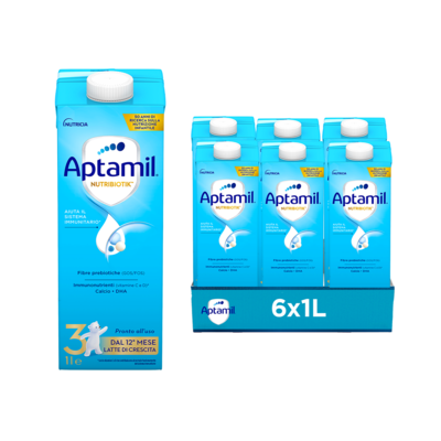 APTAMIL Nutribiotik 3 - Latte di crescita Liquido 6x1l