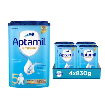 APTAMIL Nutribiotik 5 - Latte di crescita in Polvere 4x830g