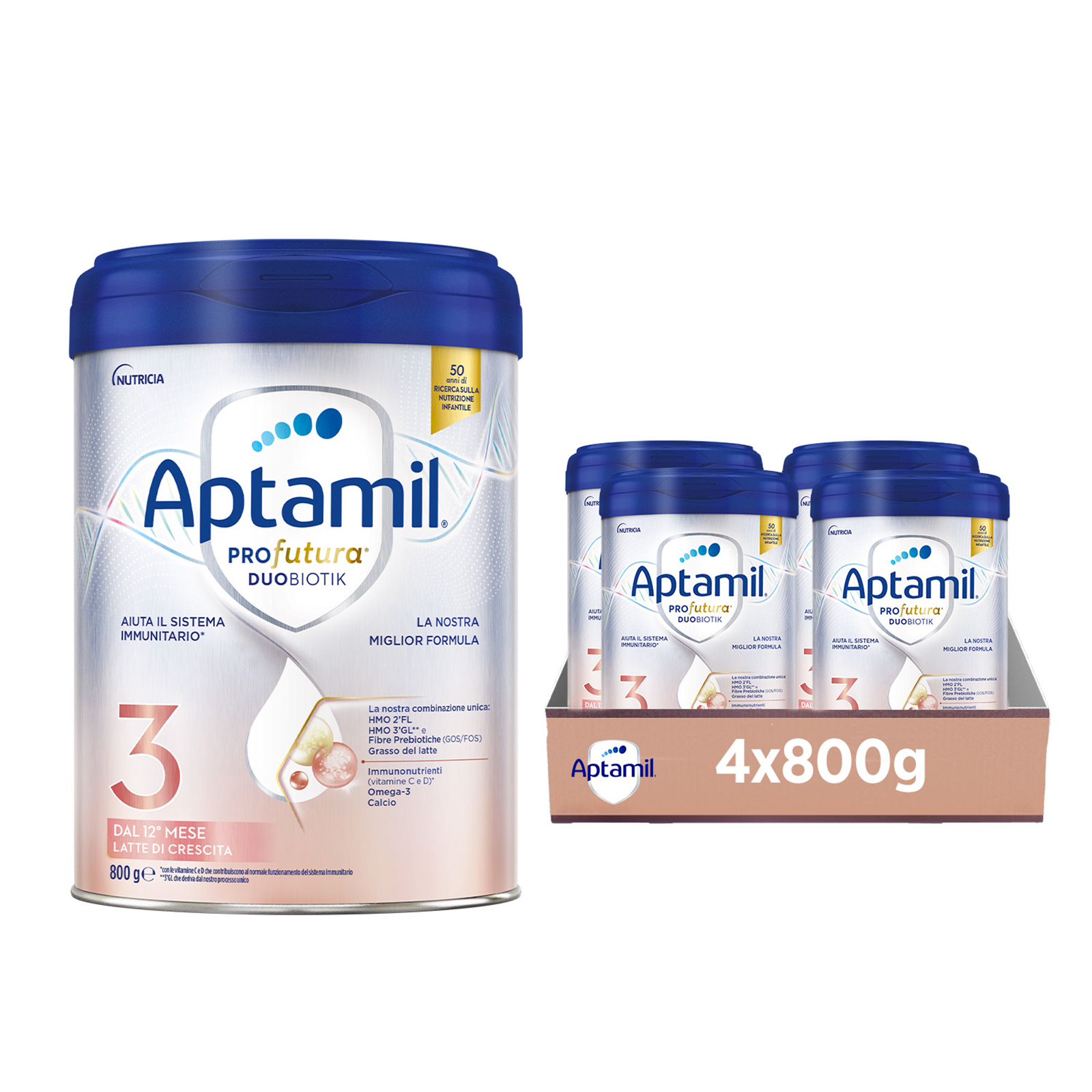 APTAMIL PROFUTURA 3 - Latte di Crescita in Polvere 4x800g