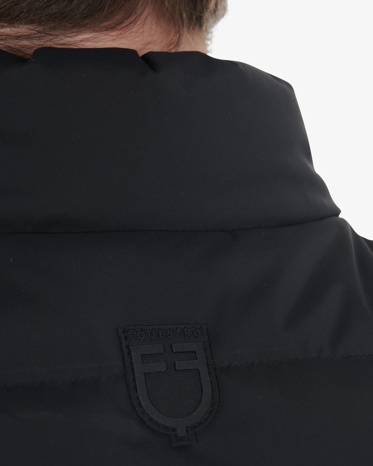 Men's stretch fabric vest silicone patch