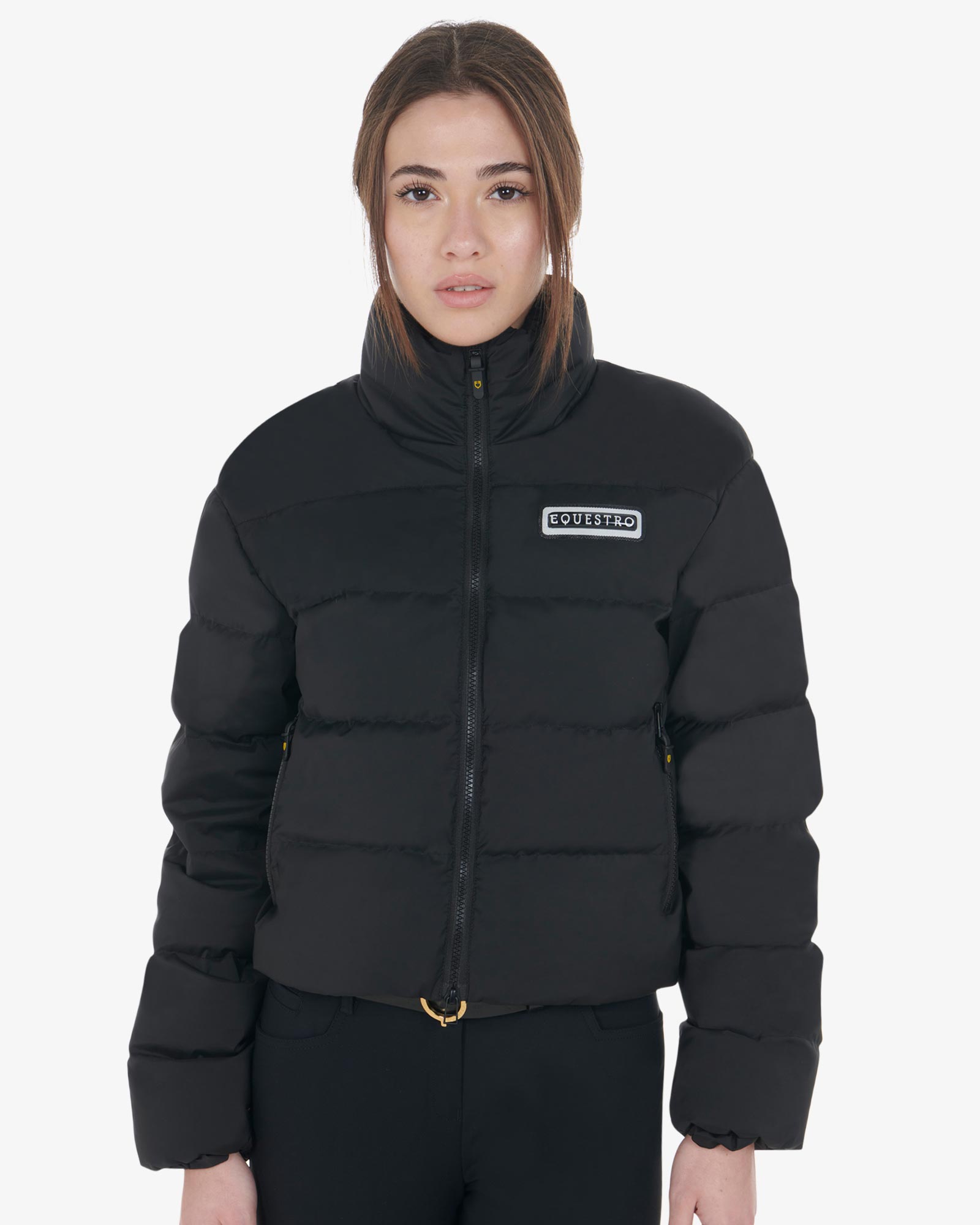 Women's cropped down jacket stretch fabric