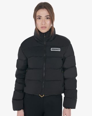 Women's cropped down jacket stretch fabric