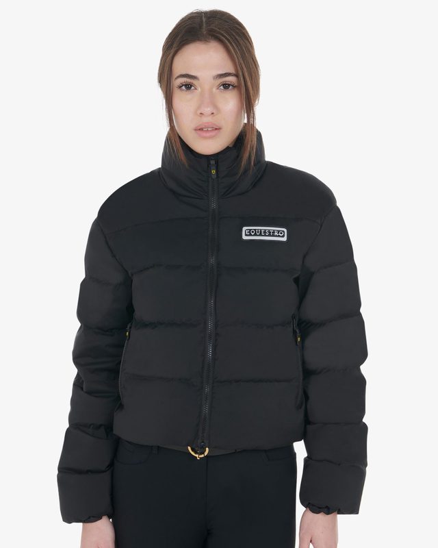 Women's cropped down jacket stretch fabric