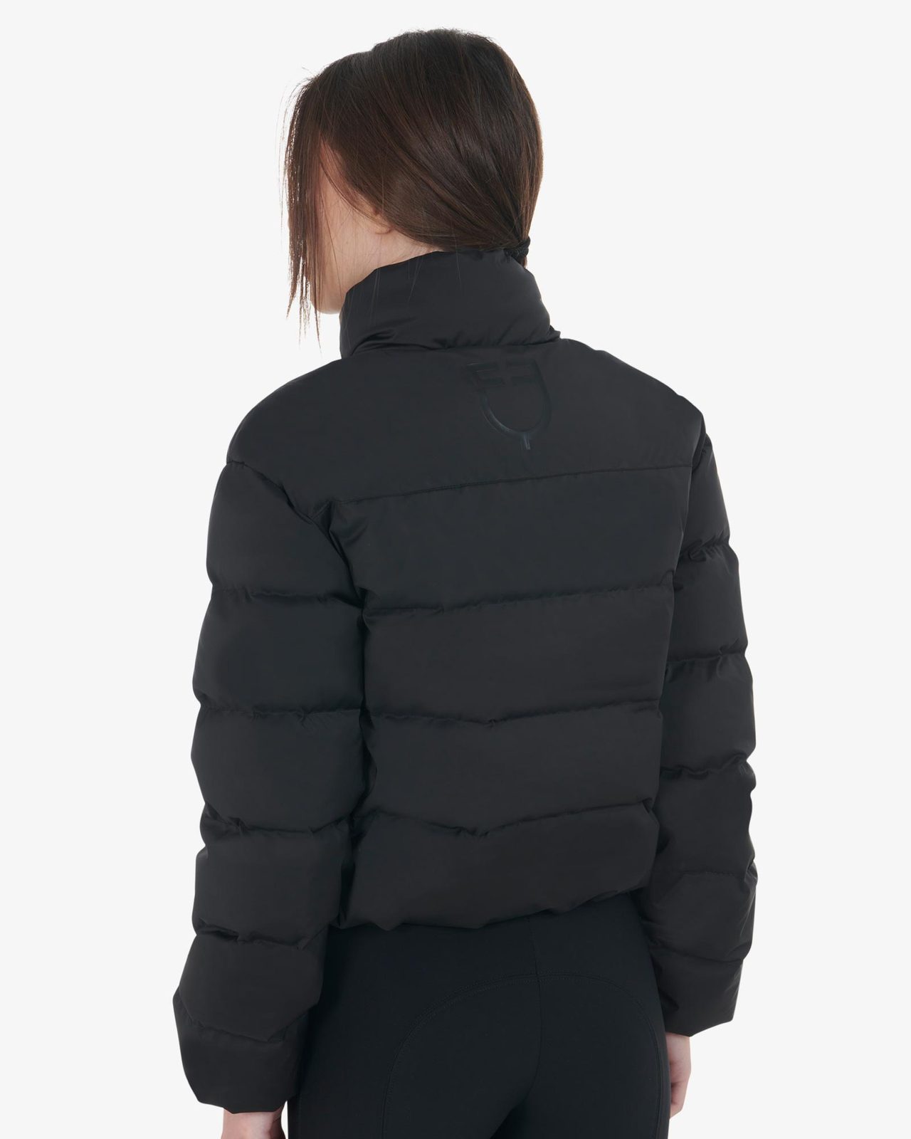 Women's cropped down jacket stretch fabric