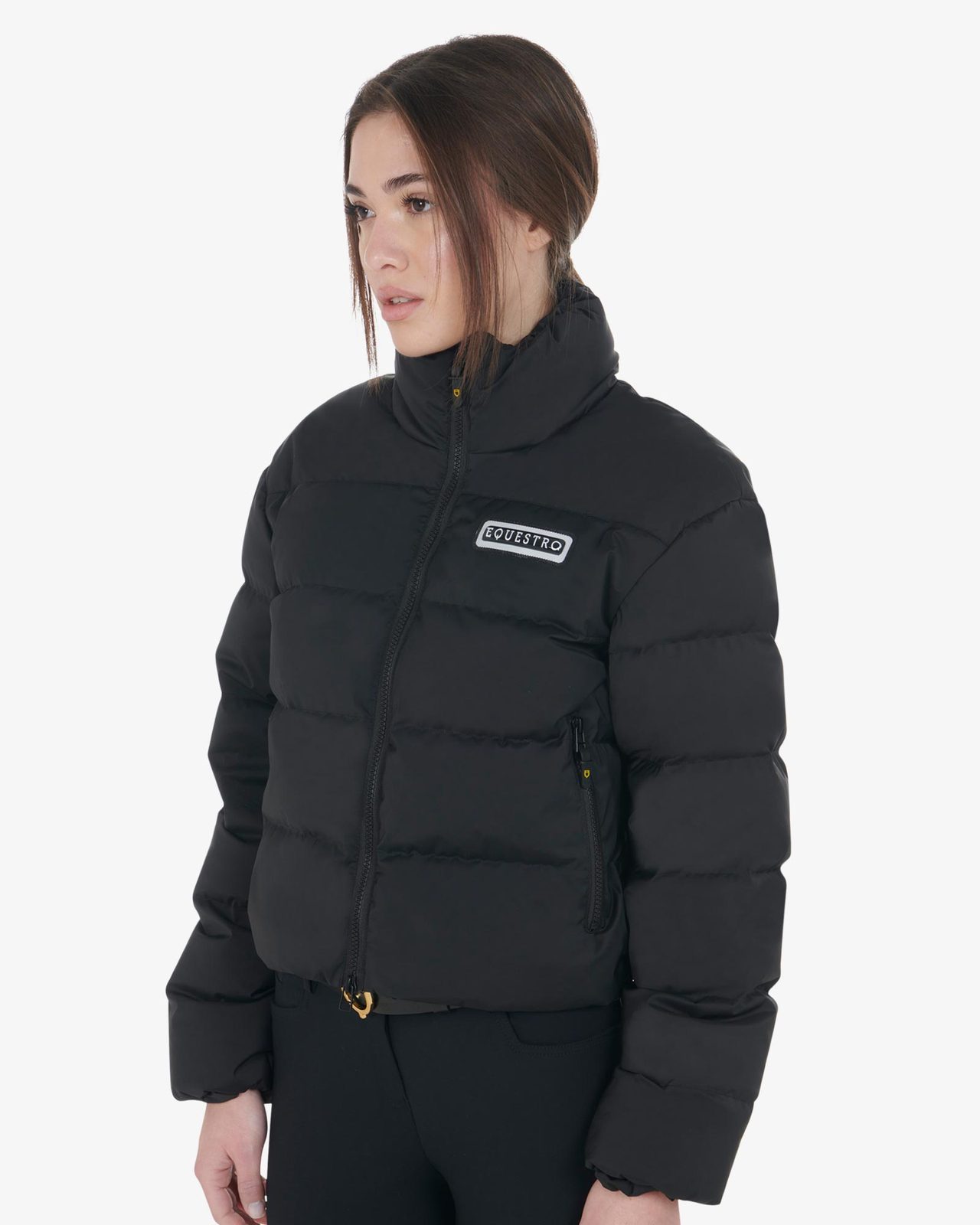 Women's cropped down jacket stretch fabric