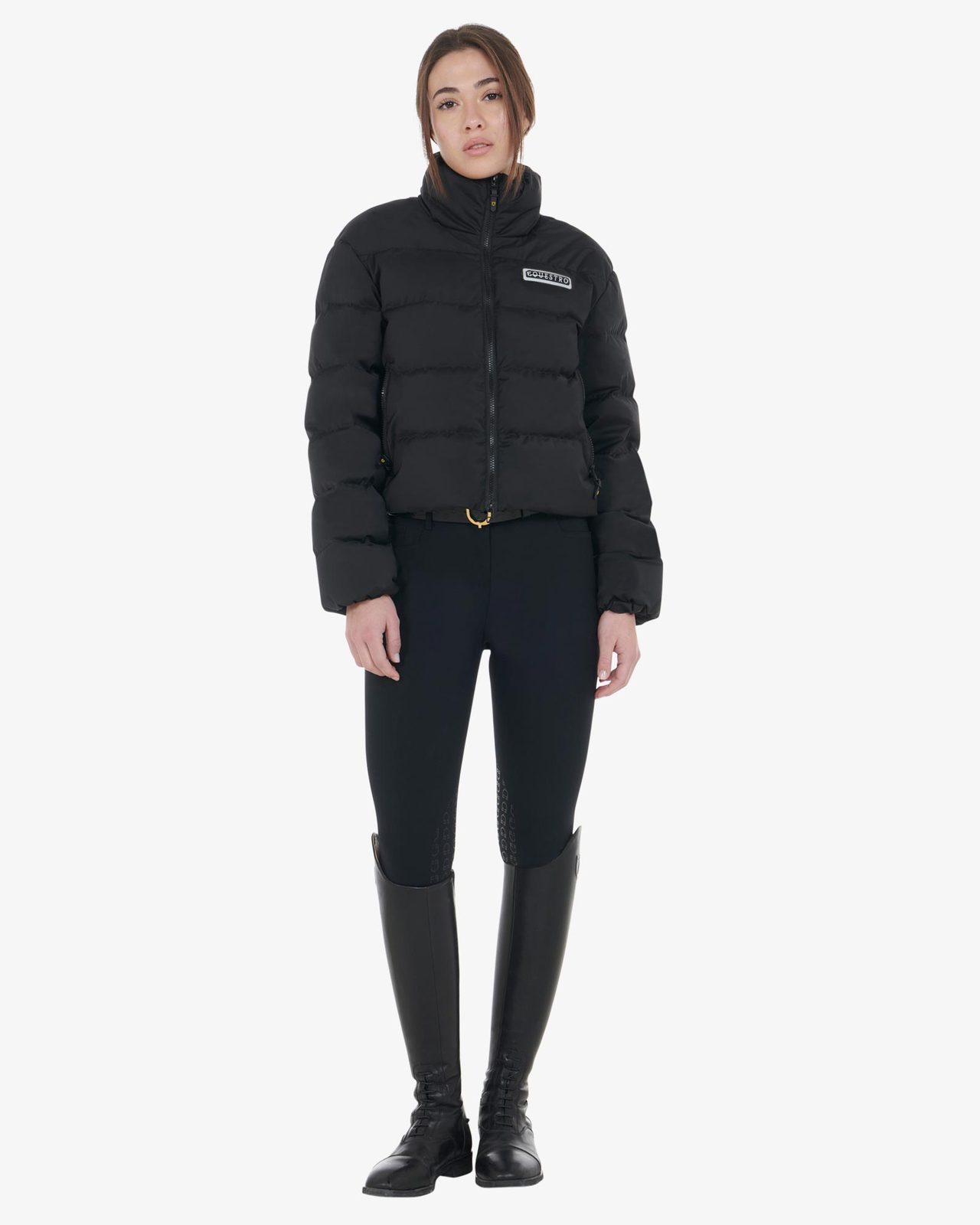 Women's cropped down jacket stretch fabric