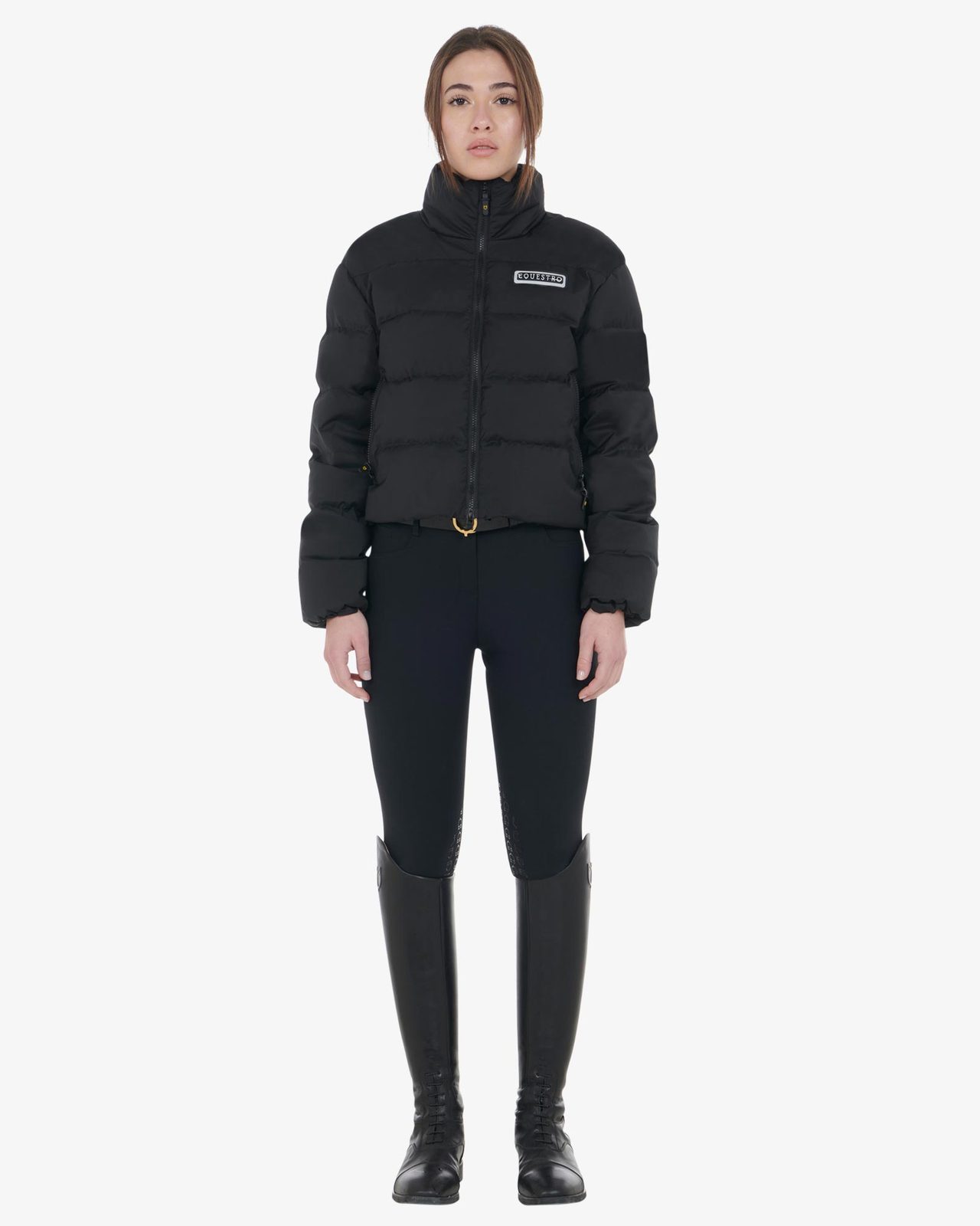 Women's cropped down jacket stretch fabric