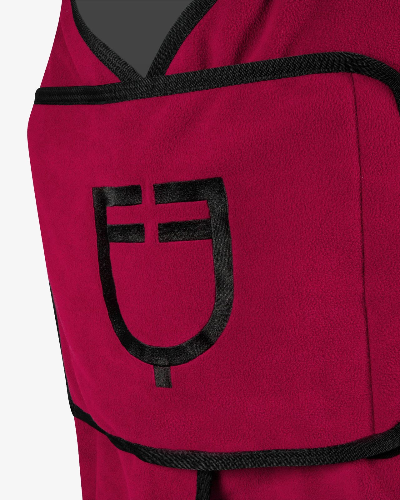 Fleece rug with flap front closure