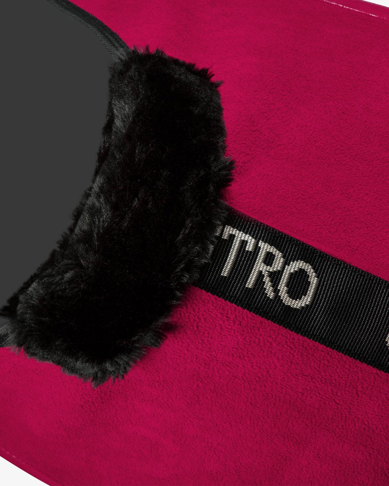 Fleece rug with flap front closure