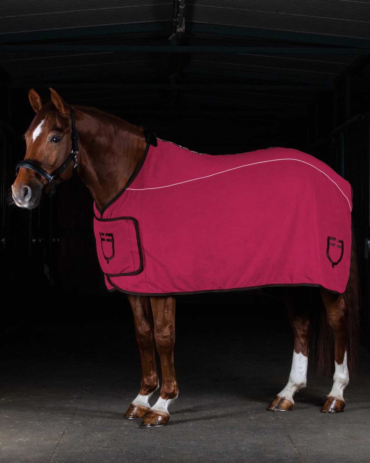 Fleece rug with flap front closure