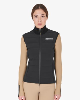 Women's zippered vest technical blend