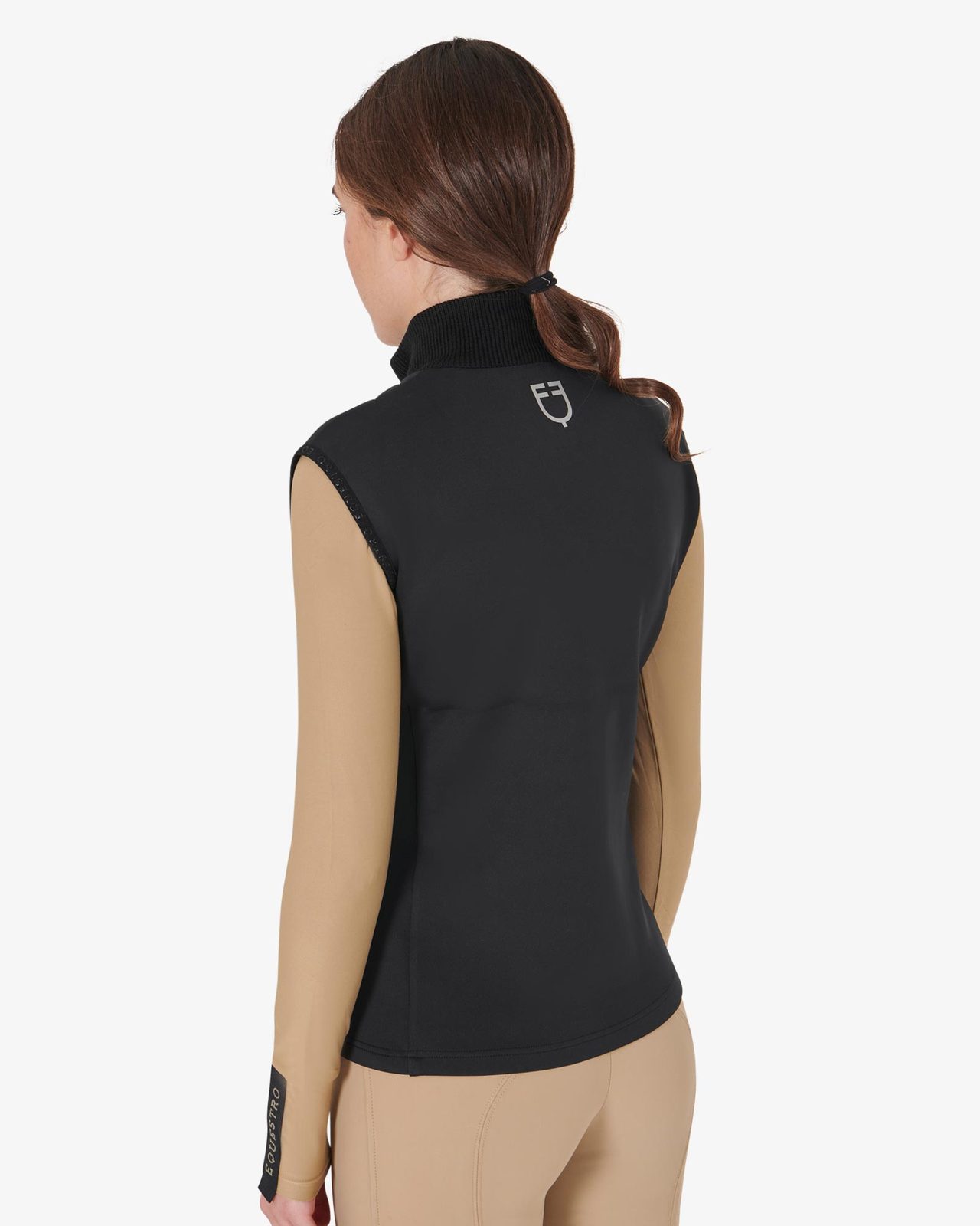 Women's zippered vest technical blend