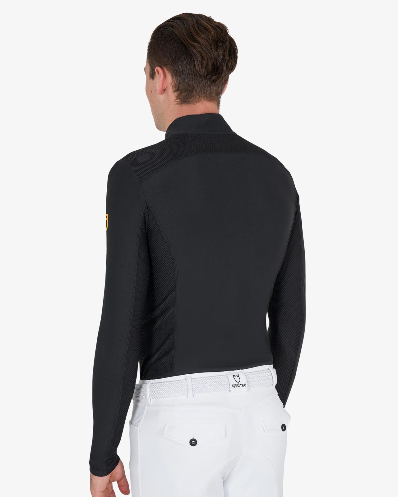 Polo uomo slim fit da allenamento a manica lunga