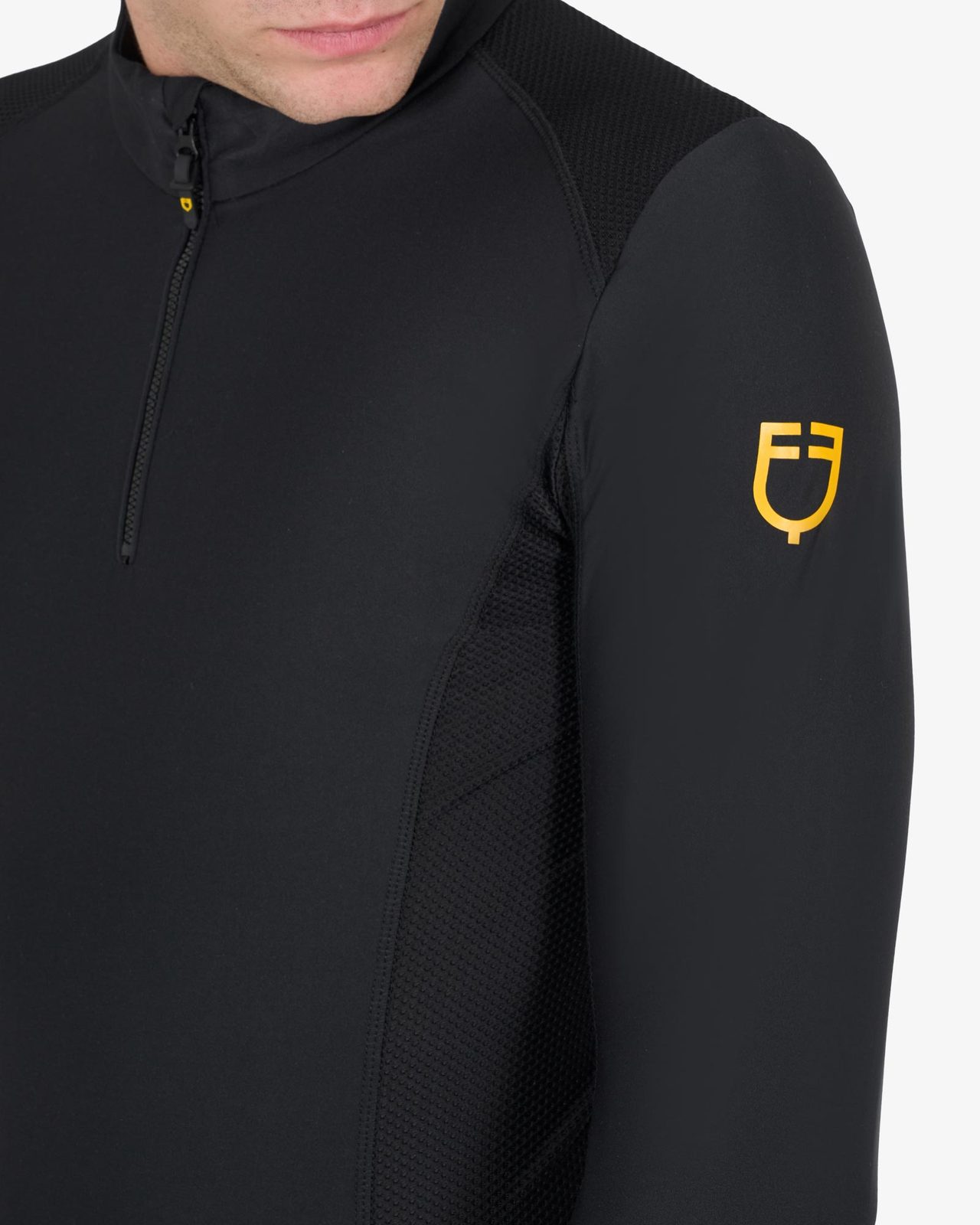 Polo uomo slim fit da allenamento a manica lunga