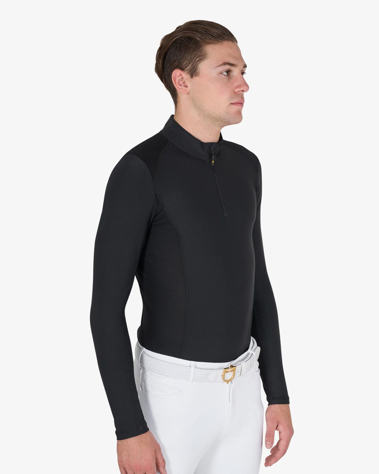 Polo uomo slim fit da allenamento a manica lunga