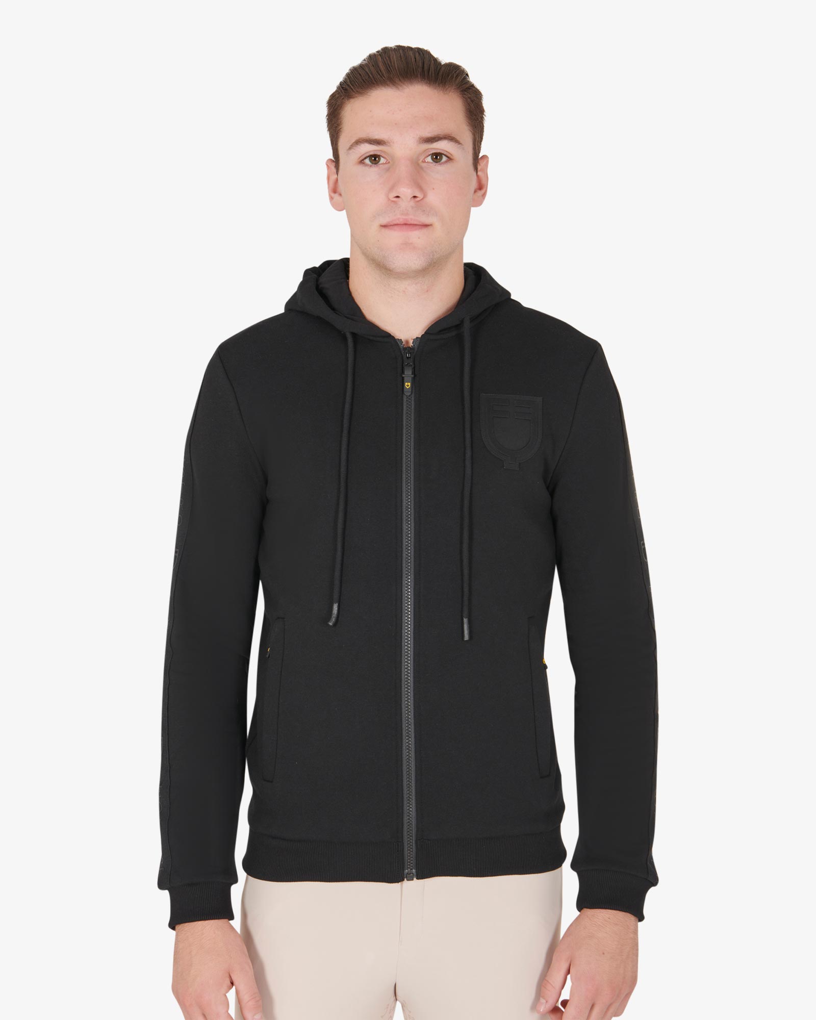 Felpa uomo con cappuccio e pile interno
