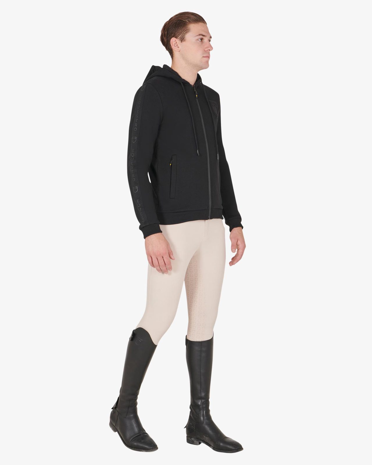Felpa uomo con cappuccio e pile interno