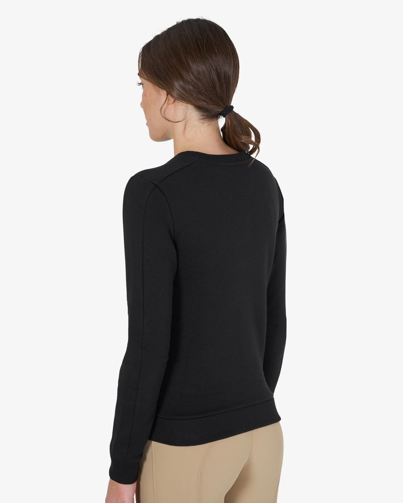 Felpa donna girocollo con logo stampato