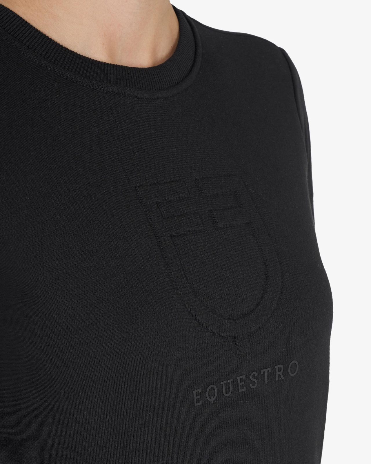 Felpa donna girocollo con logo stampato