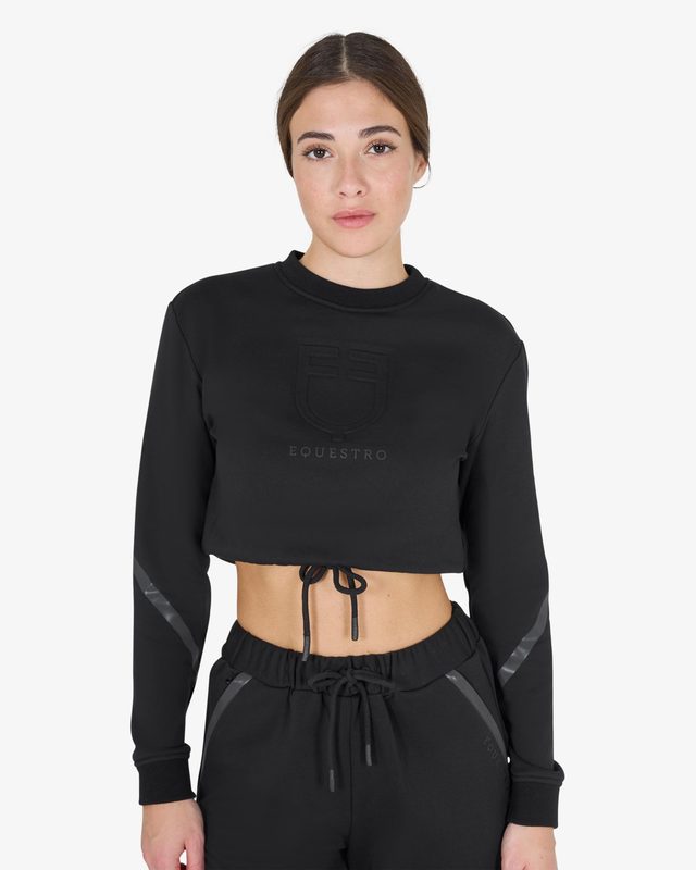 Women's cropped crewneck sweatshirt