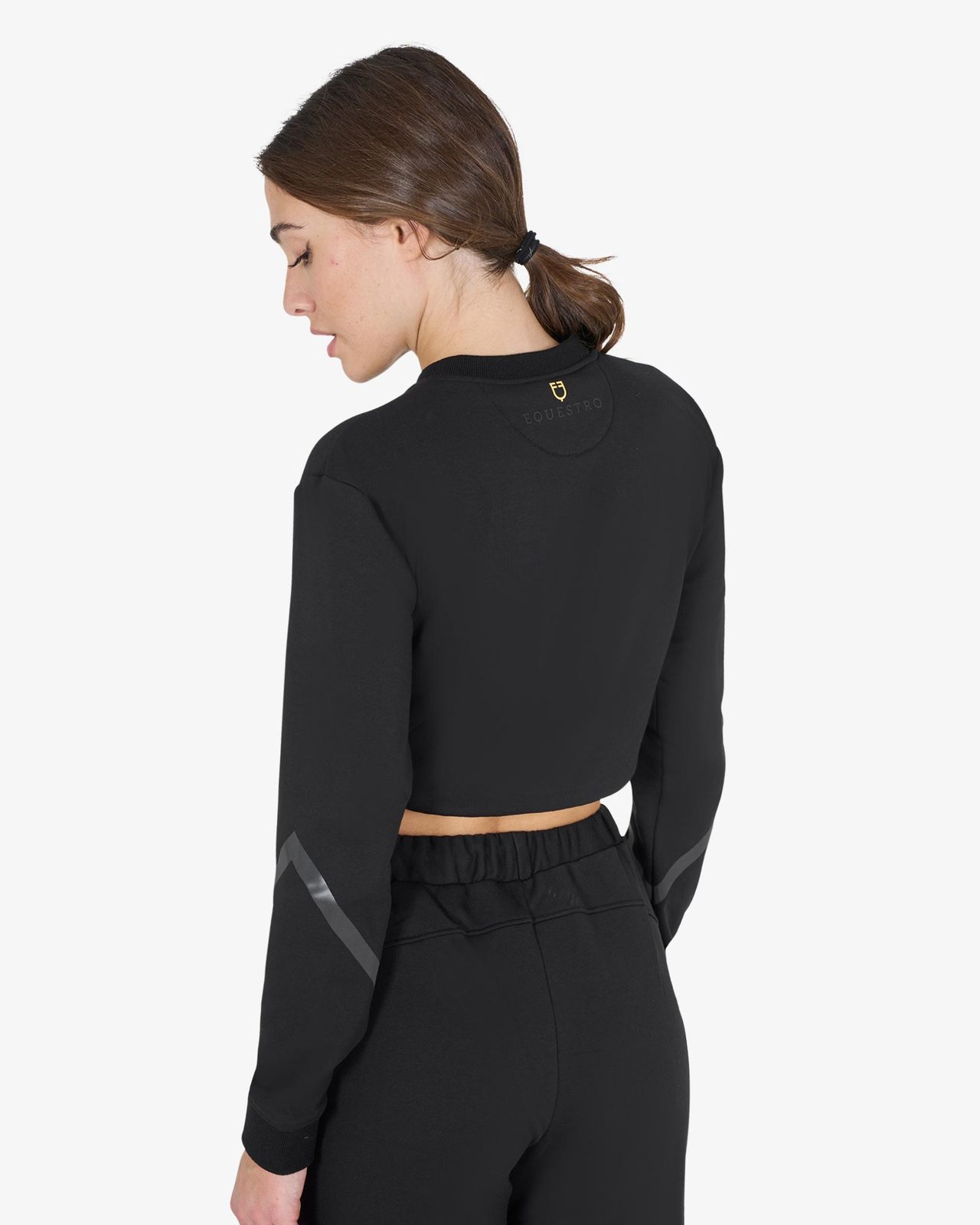 Felpa donna corta girocollo