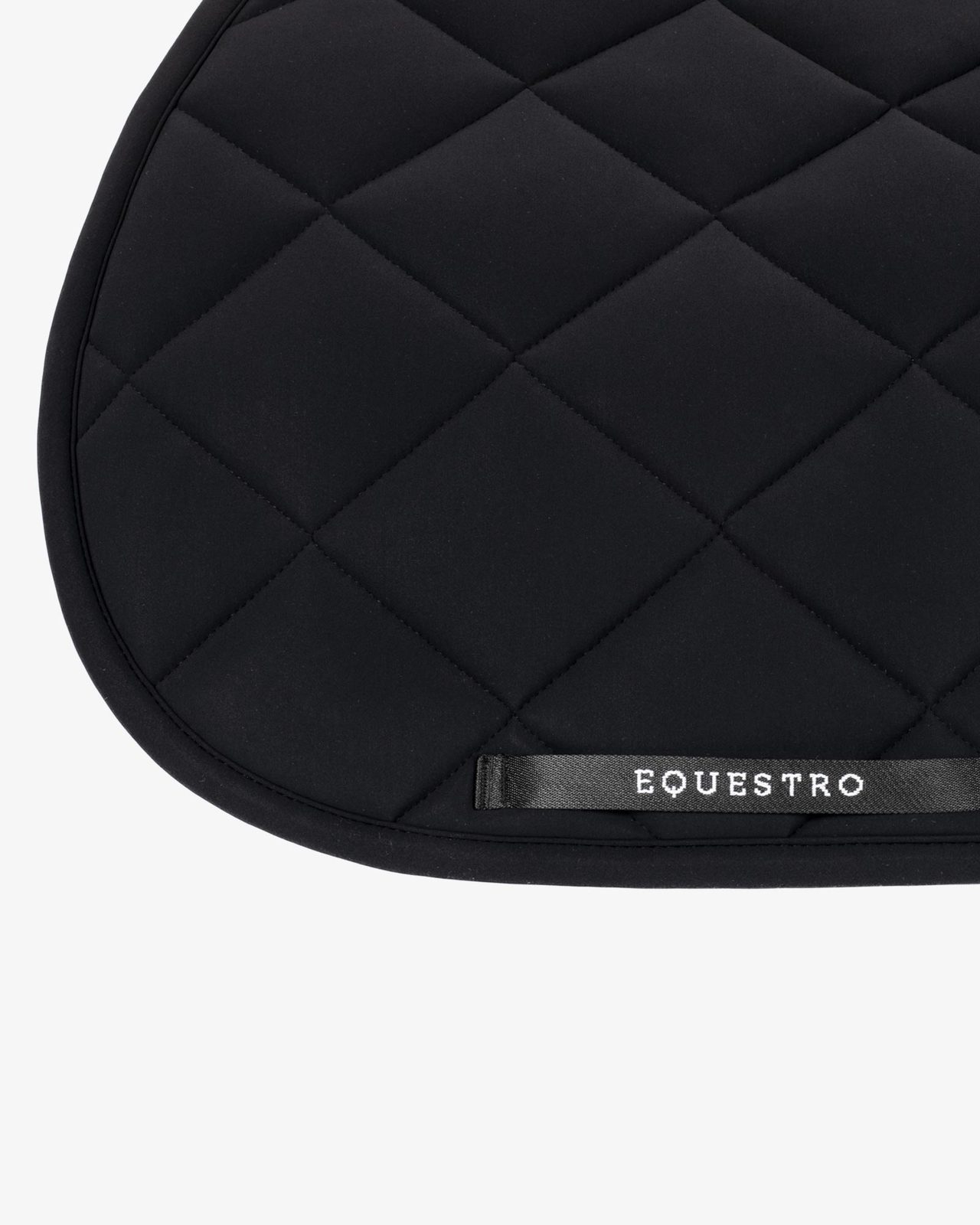 Jumping saddle pad with embroidered logo black line edition