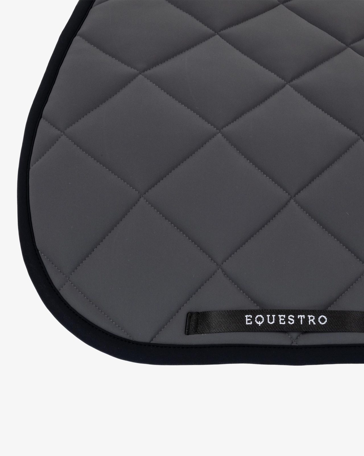 Jumping saddle pad with embroidered logo black line edition