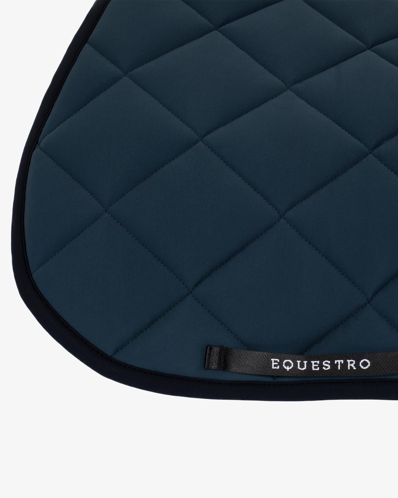 Jumping saddle pad with embroidered logo black line edition