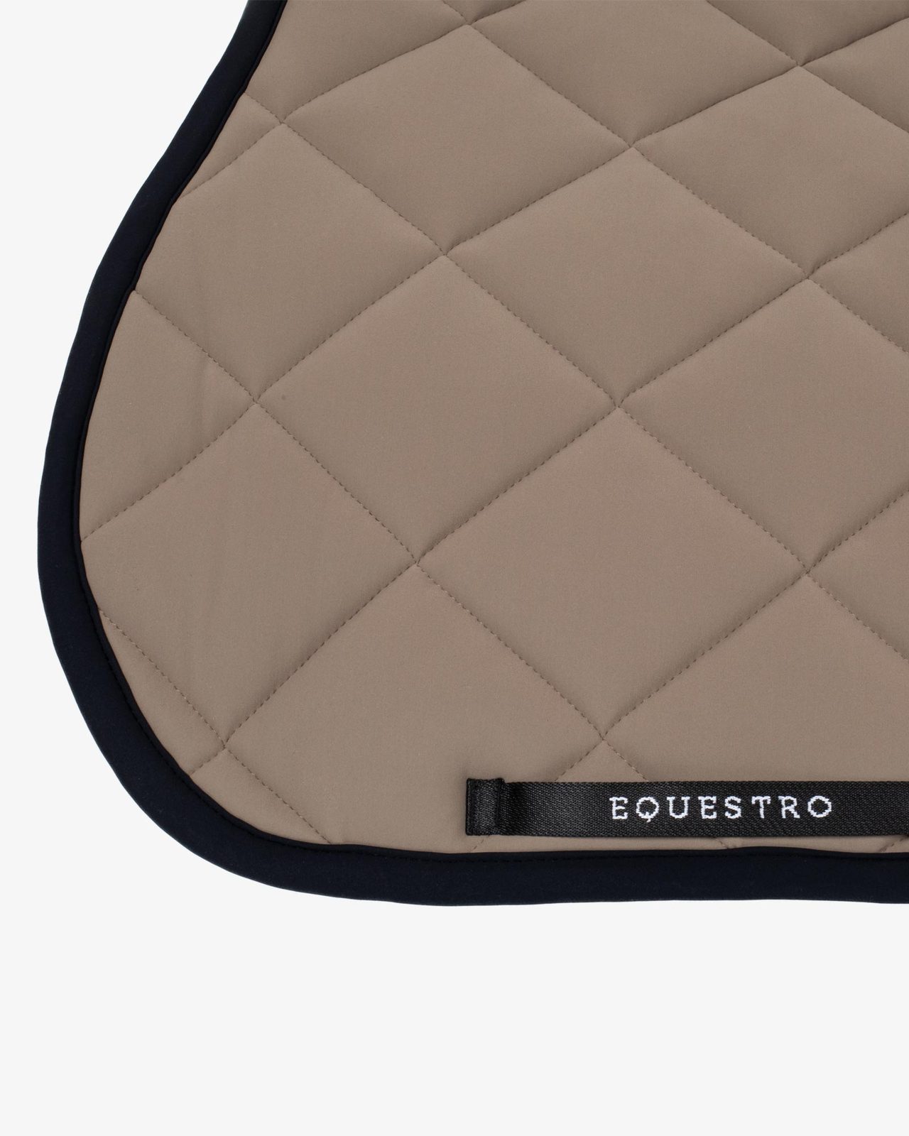 Jumping saddle pad with embroidered logo black line edition