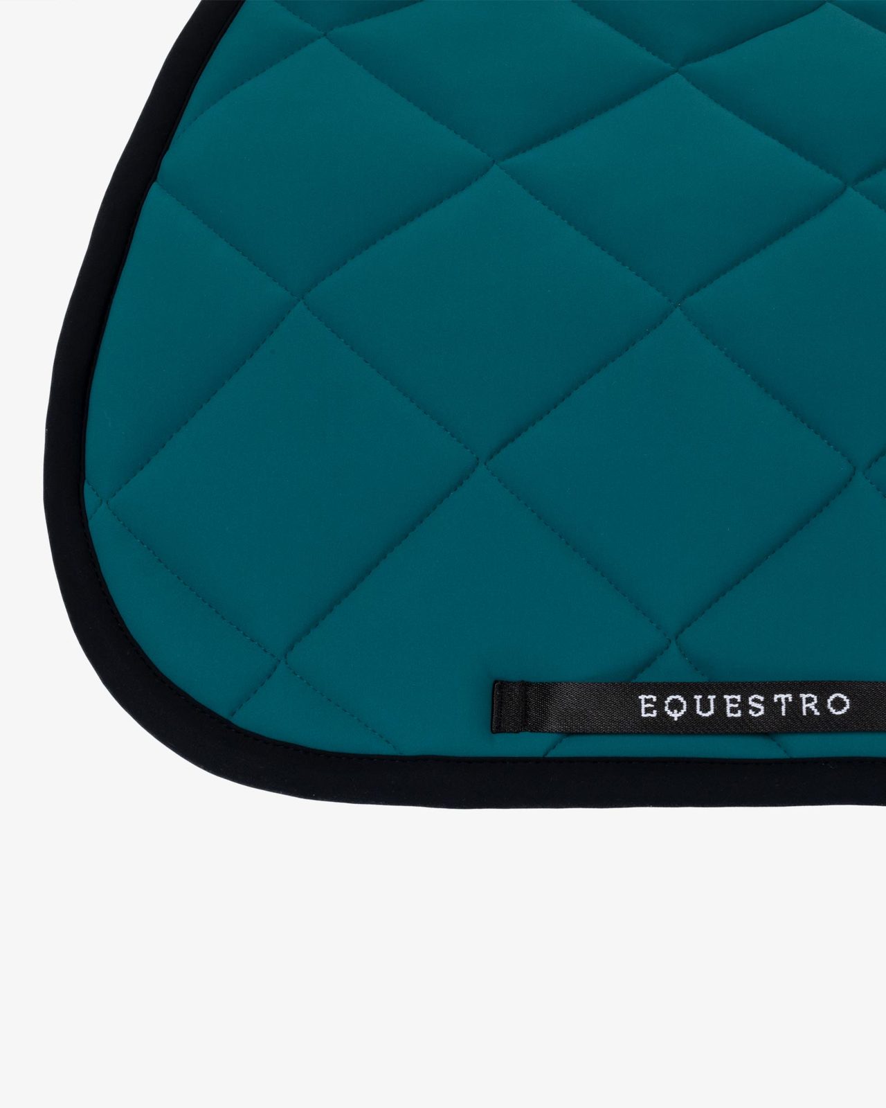 Jumping saddle pad with embroidered logo black line edition