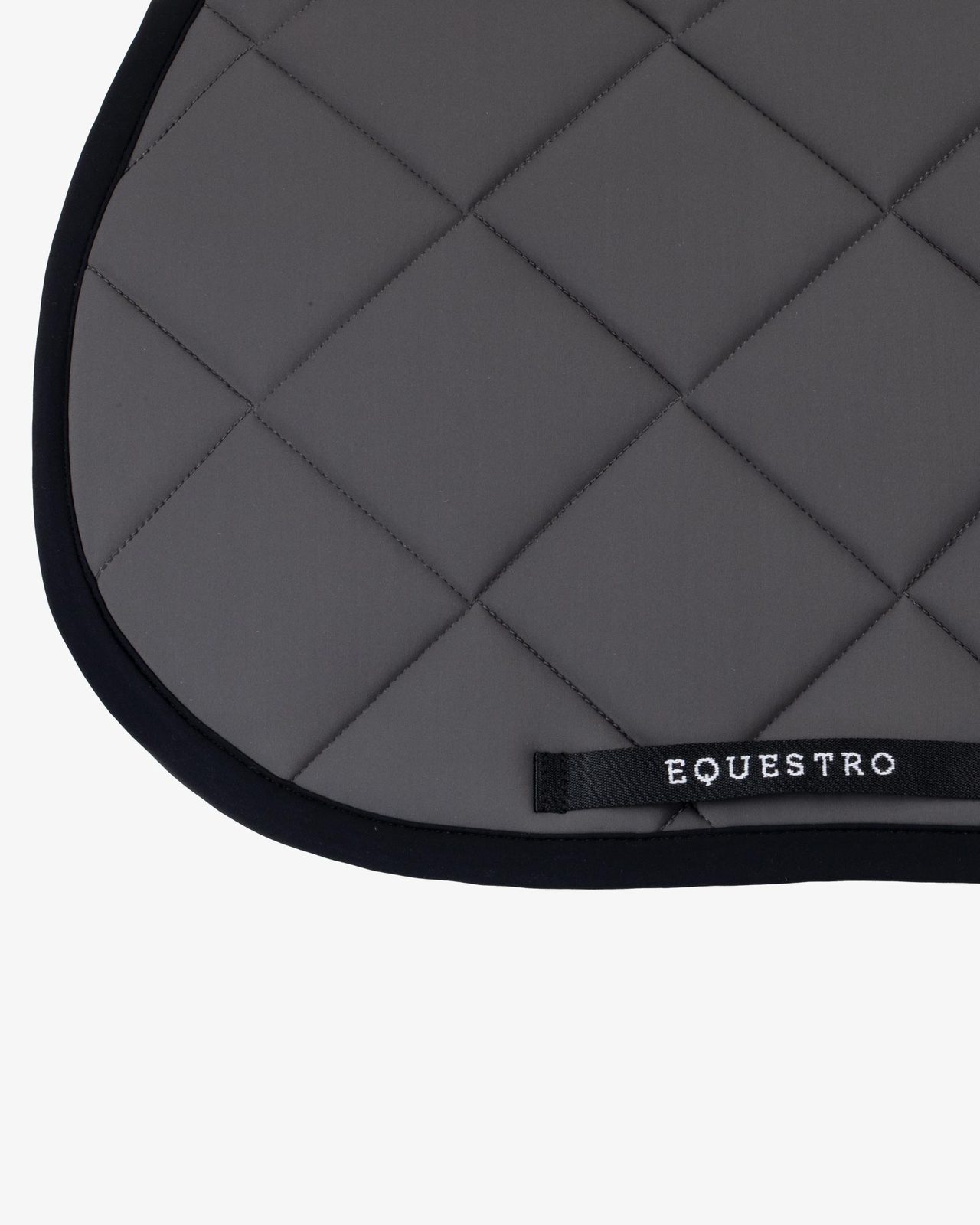 Jumping saddle pad with embroidered logo black line edition