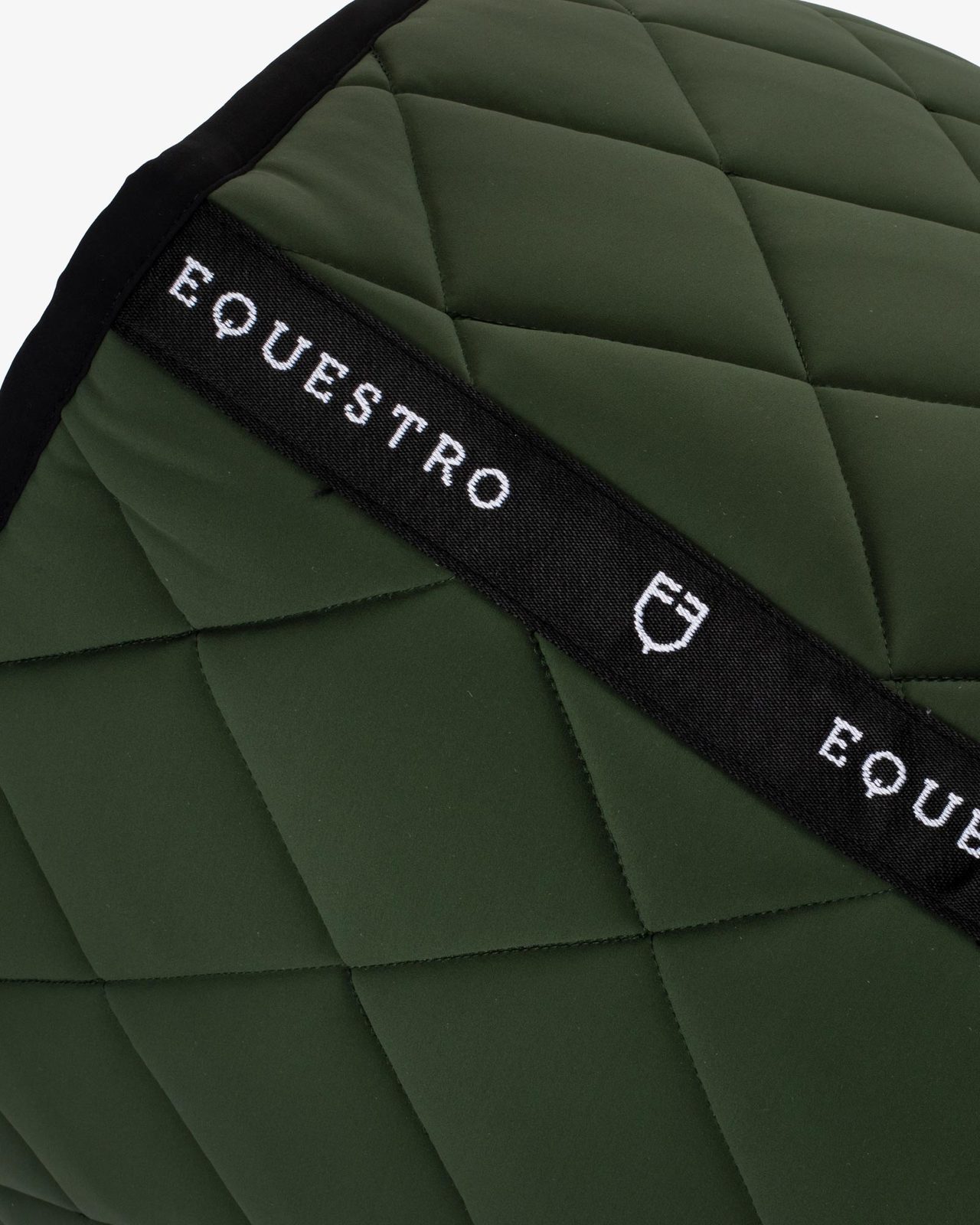 Jumping saddle pad with embroidered logo black line edition