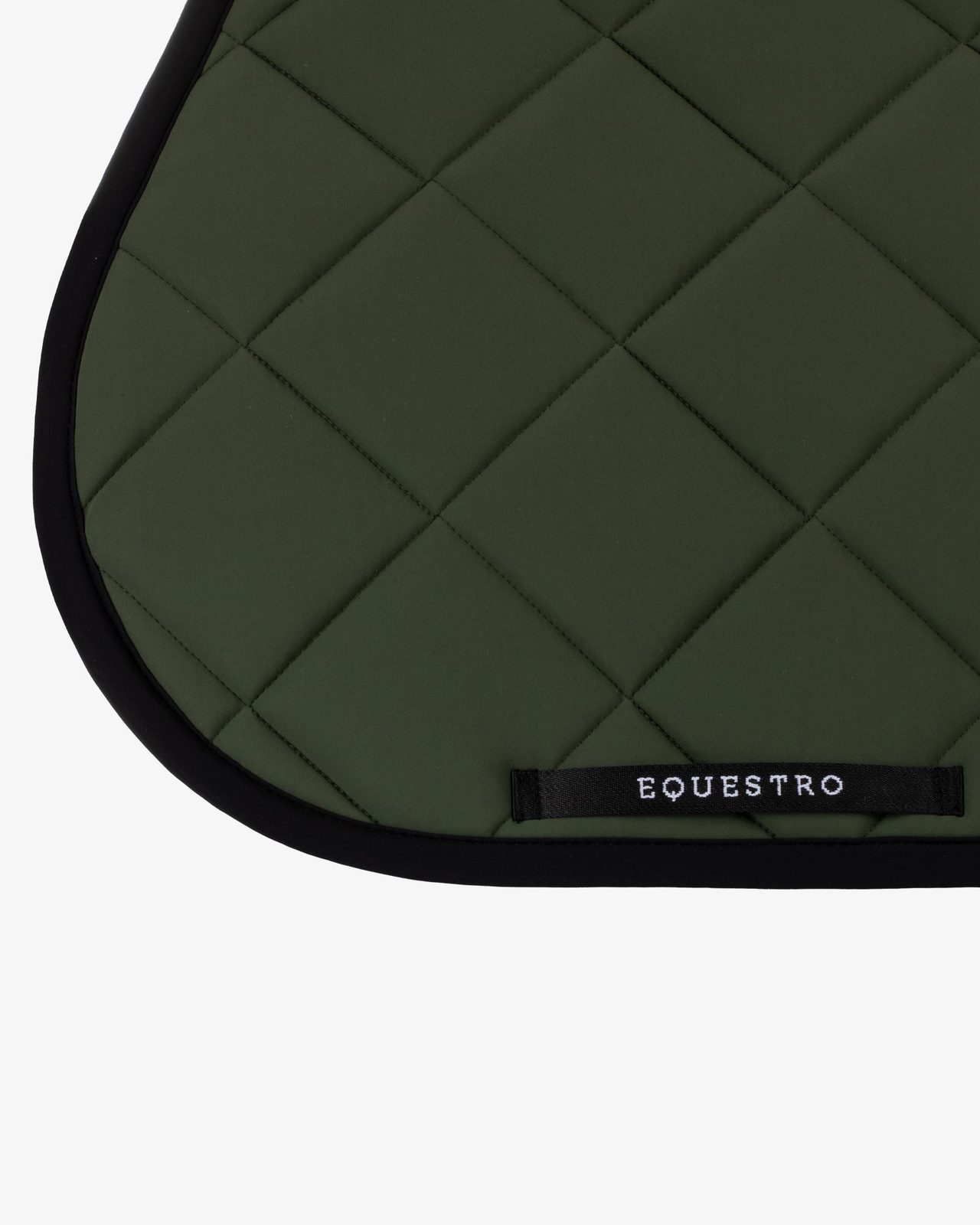Jumping saddle pad with embroidered logo black line edition