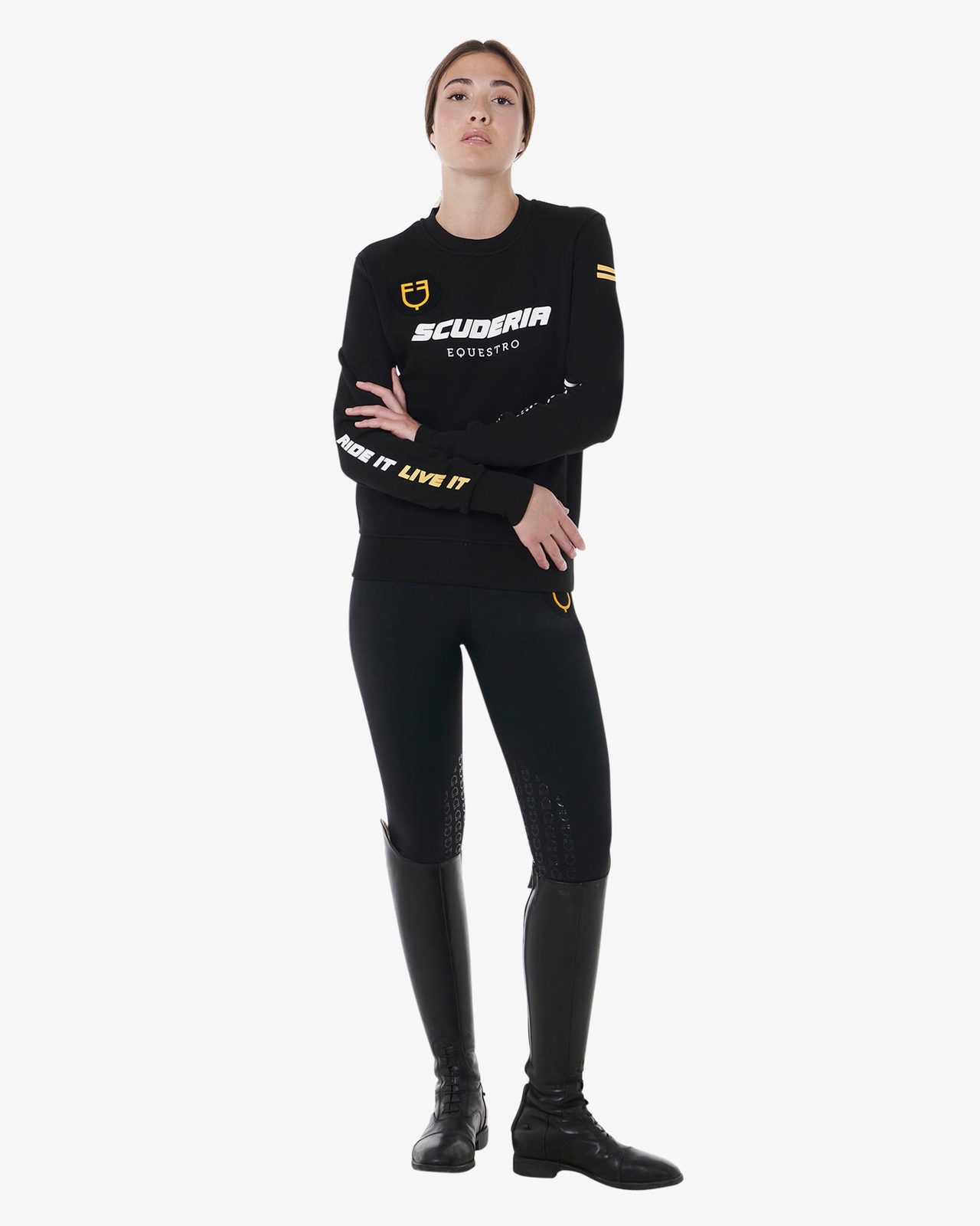 Felpa donna girocollo Scuderia Equestro